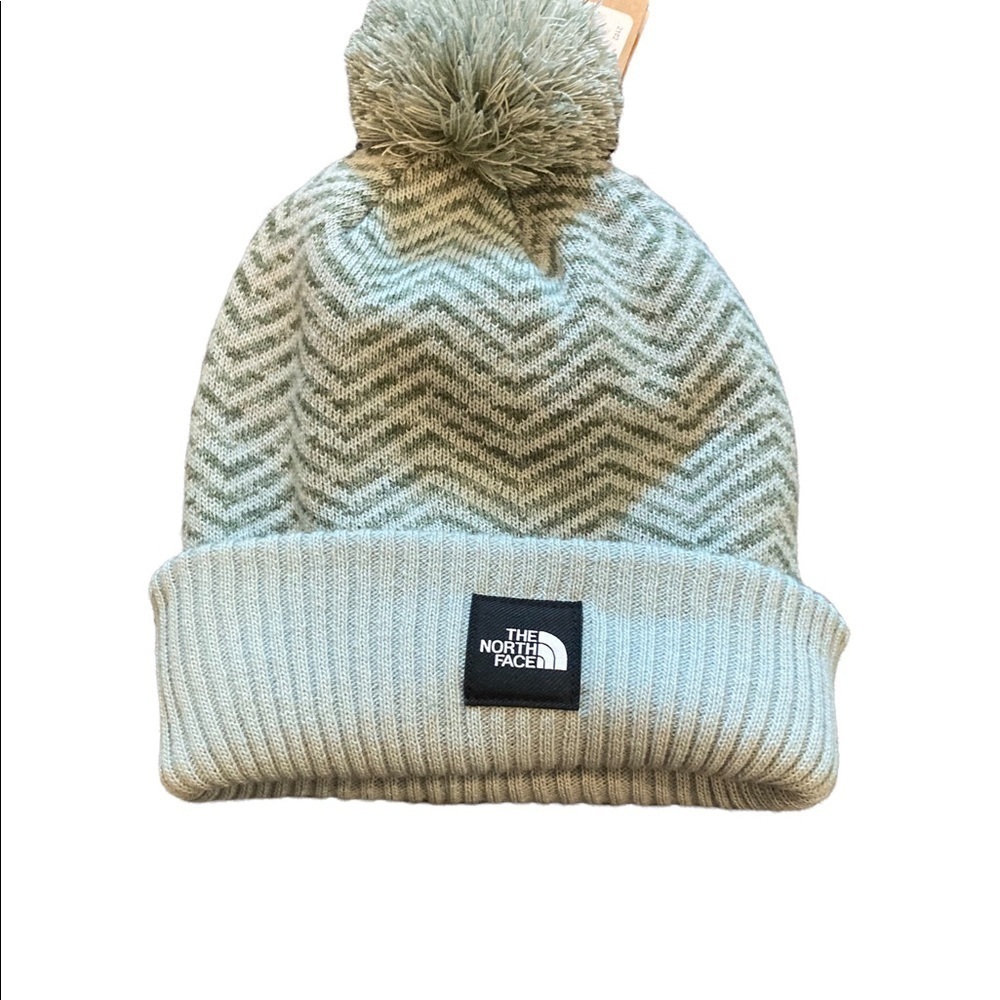 The North Face Kids Chevron Knit Beanie - Light Green - Picture 3 of 3
